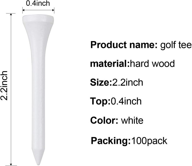 Crestgolf Professional 2 1/8" Deluxe Wood Golf Tees 100pcs - Image 2
